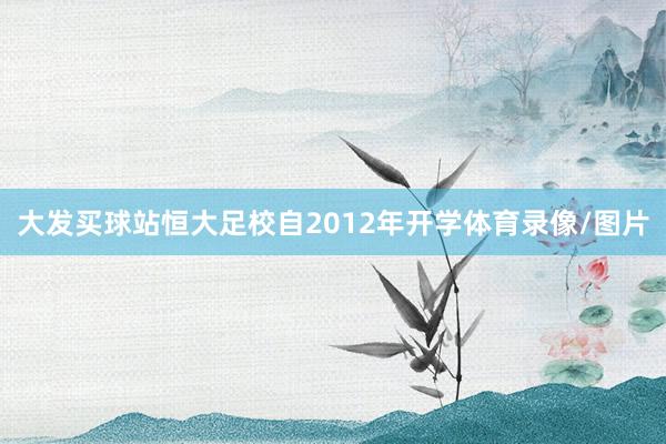 大发买球站恒大足校自2012年开学体育录像/图片