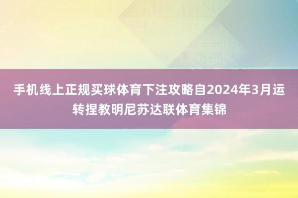 手机线上正规买球体育下注攻略自2024年3月运转捏教明尼苏达联体育集锦